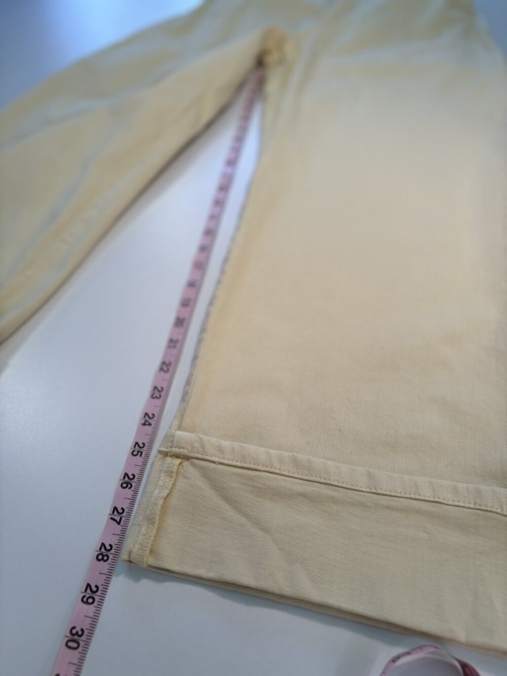 Pilcro Anthropologie Butter Yellow Carpenter Pants 28T Wide Leg Cropped Utility - Picture 11 of 11